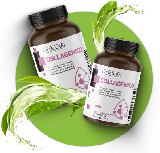 Collagenico product with decorative leafs